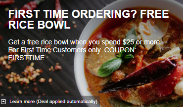 COUPON FIRST TIME ORDERING
