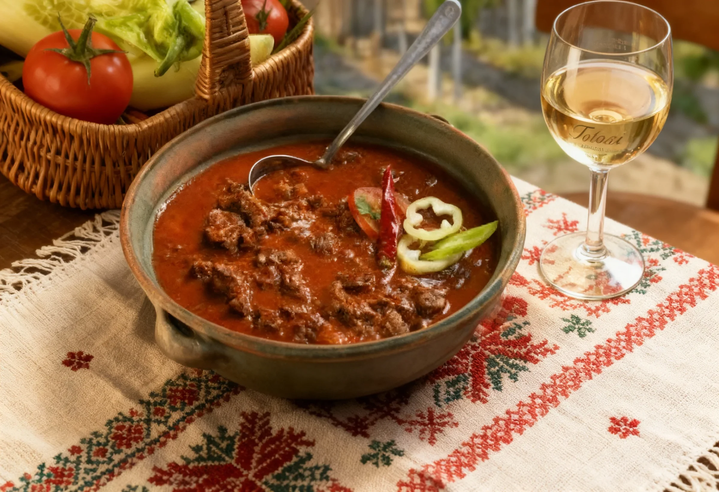 Marhapörkölt - Hungarian Spicy Tomato Beef Stew